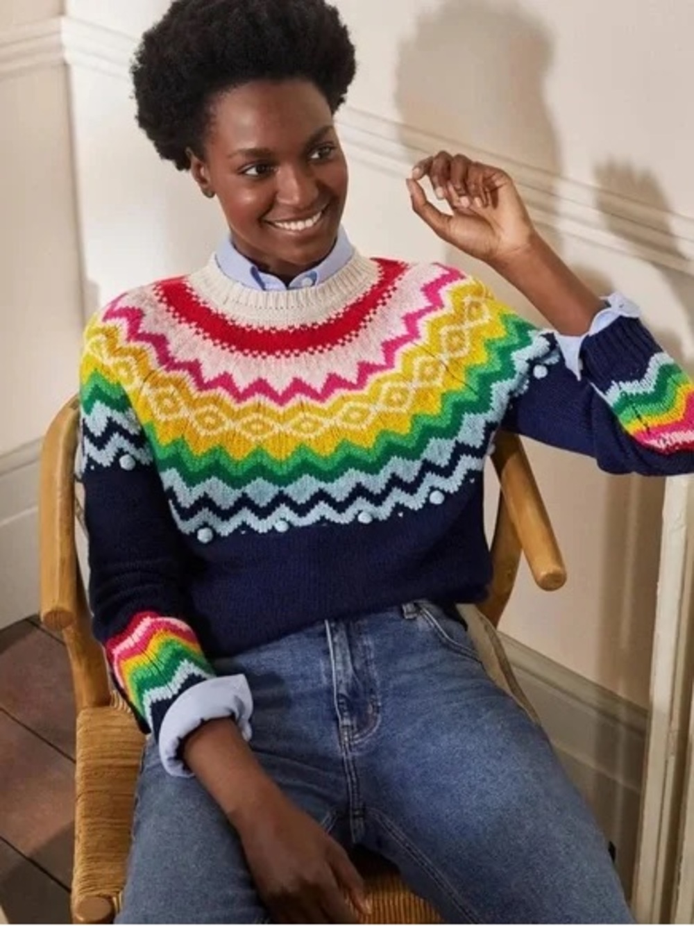Boden Rainbow Fairisle sweater - US8